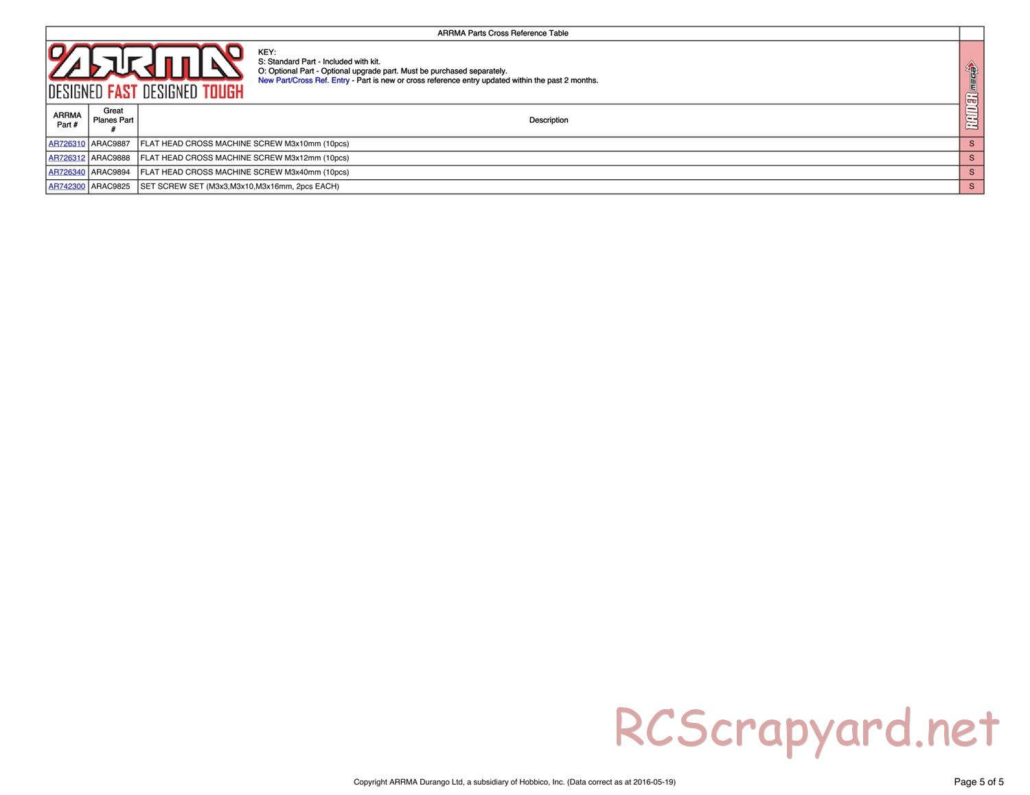 ARRMA - Raider Mega (2016) - Parts - Page 5