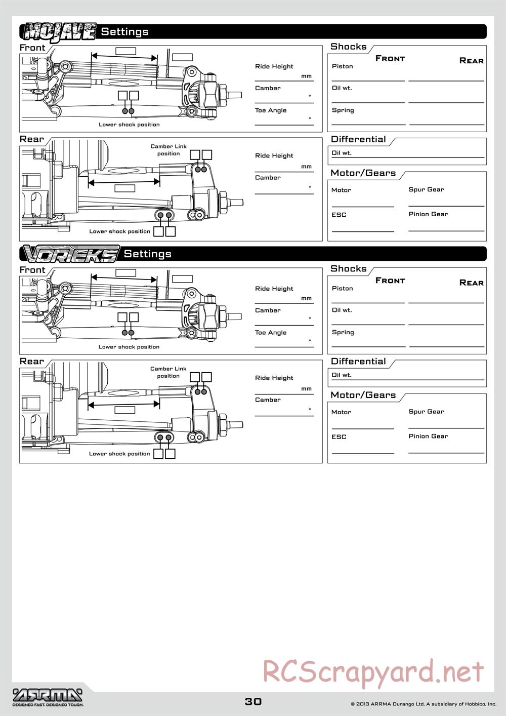 ARRMA - Vorteks BLS (2014) - Manual - Page 30