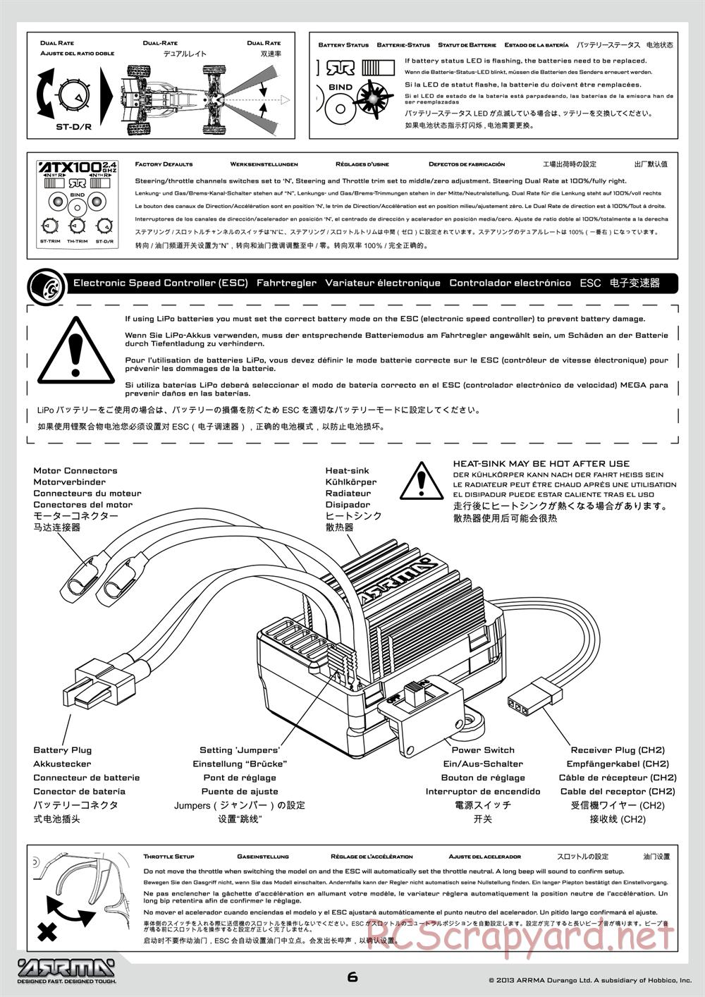 ARRMA - Granite Mega (2014) - Manual - Page 6