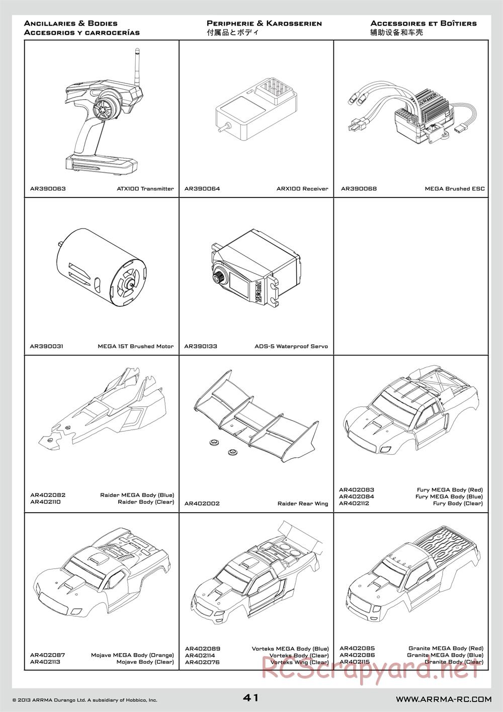 ARRMA - Granite Mega (2014) - Manual - Page 41