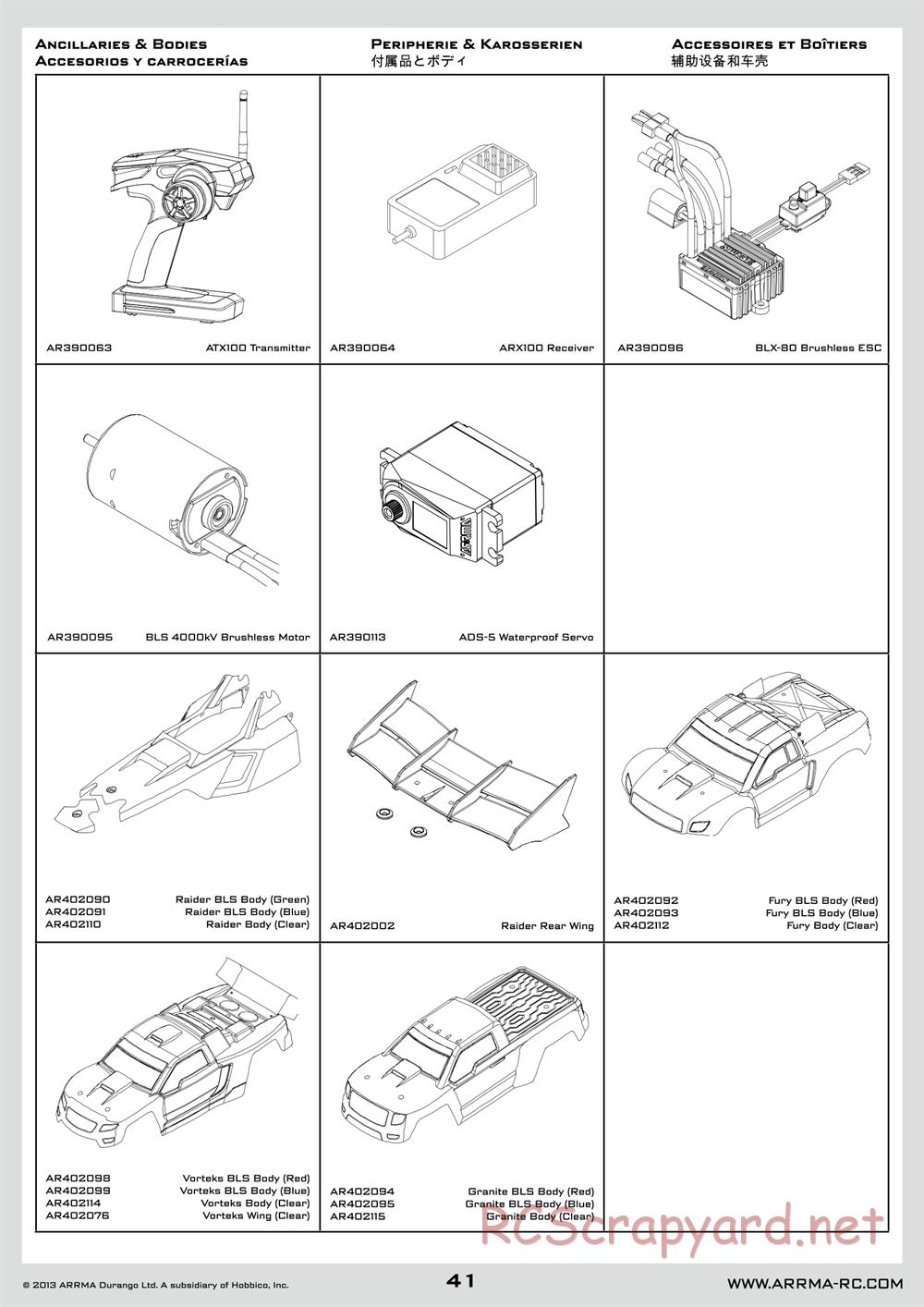 ARRMA - Granite BLS (2014) - Manual - Page 41