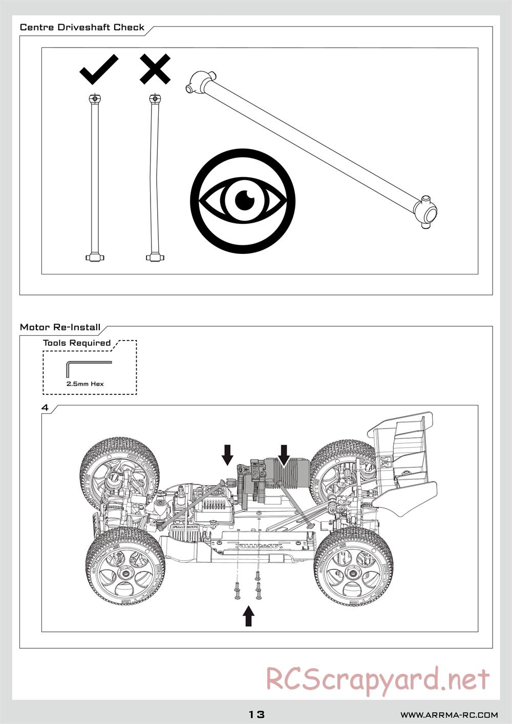 ARRMA - Senton 6S BLX (2014) - Manual - Page 13