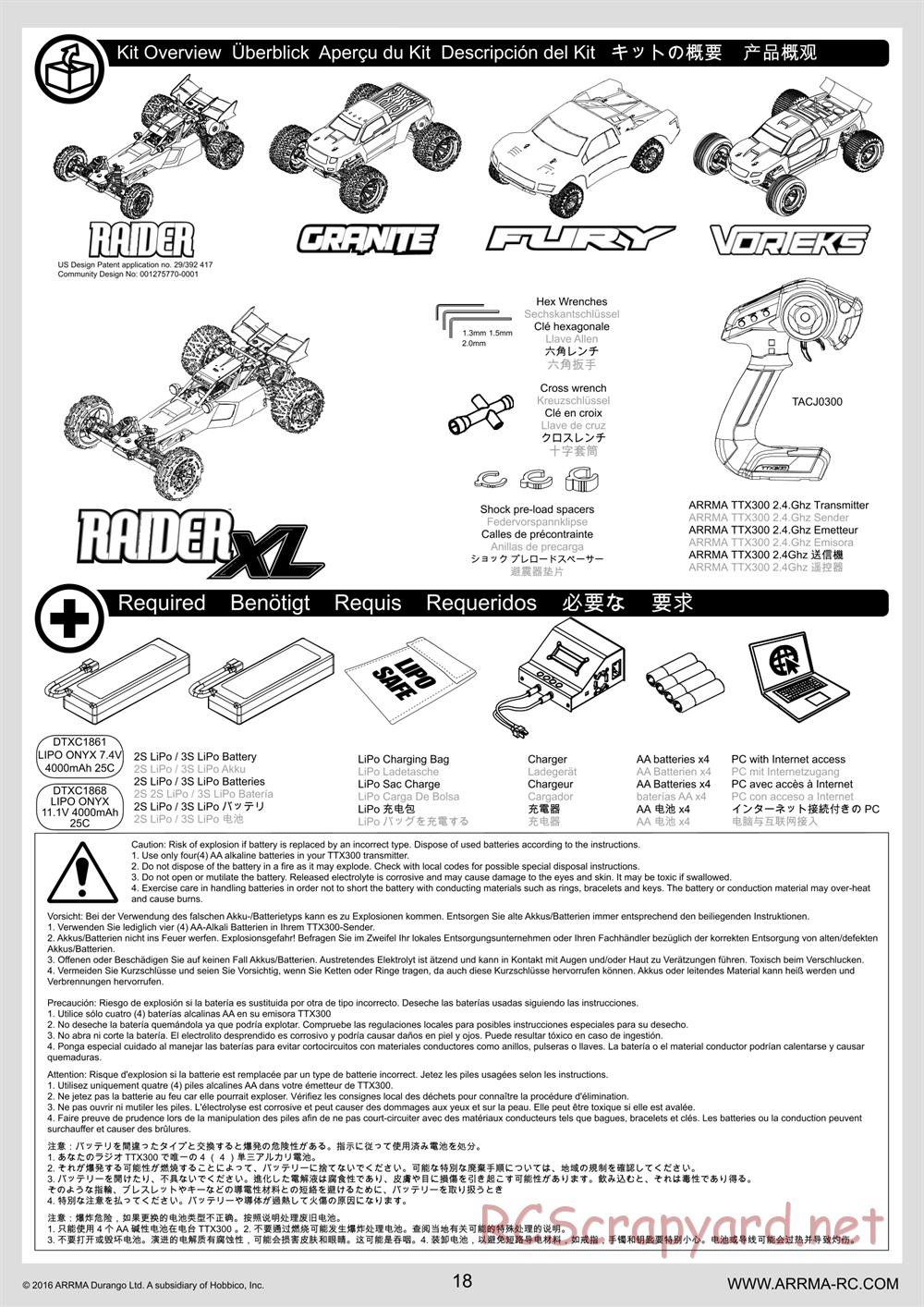 ARRMA - Granite BLX (2016) - Manual - Page 18