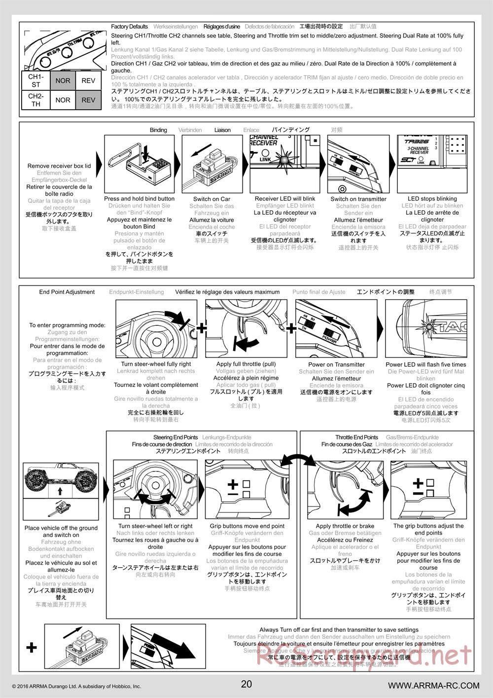 ARRMA - Granite BLX (2016) - Manual - Page 20