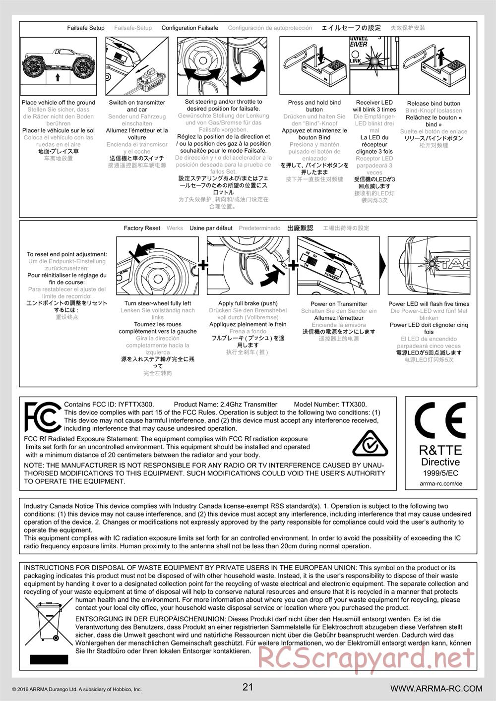 ARRMA - Granite BLX (2016) - Manual - Page 21