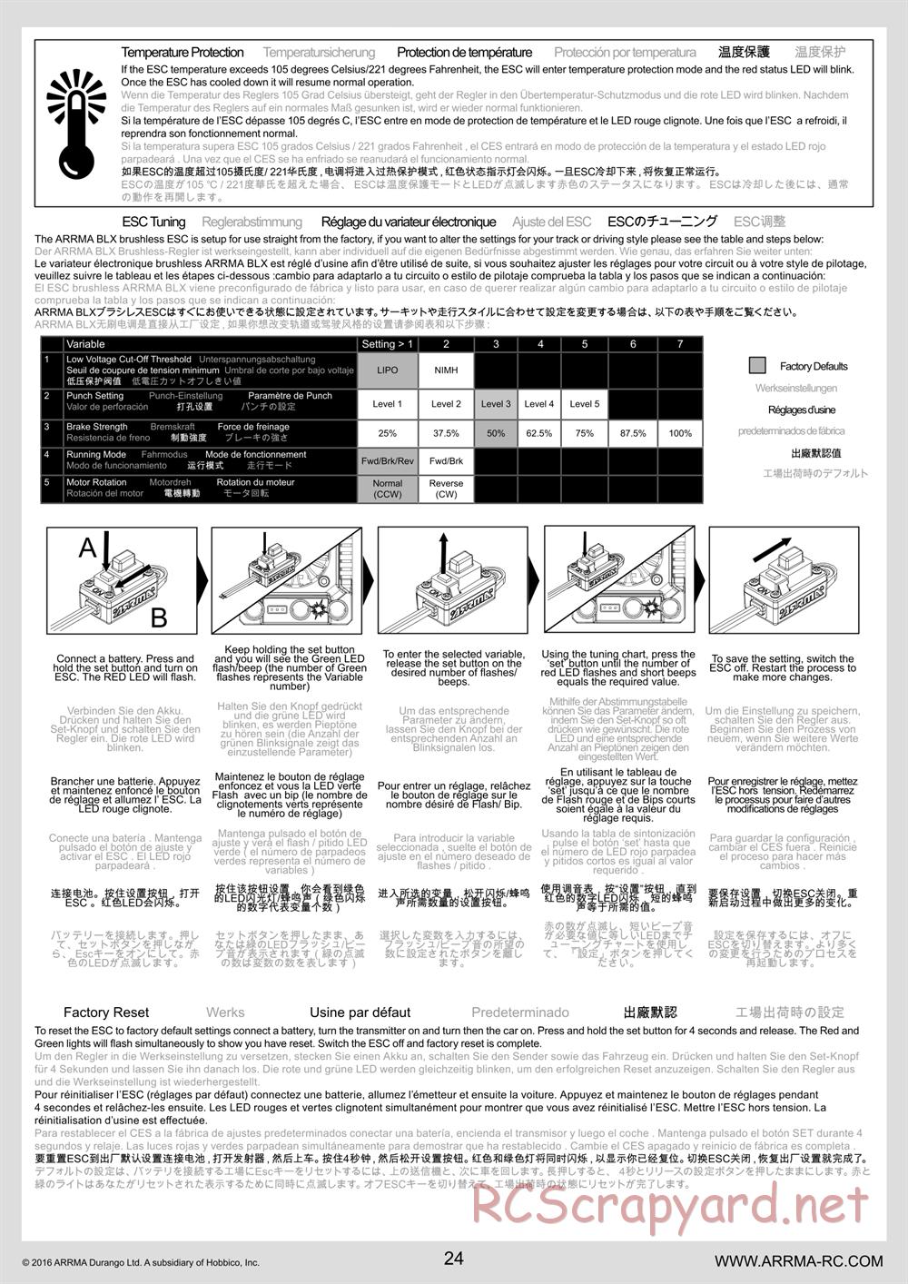 ARRMA - Granite BLX (2016) - Manual - Page 24