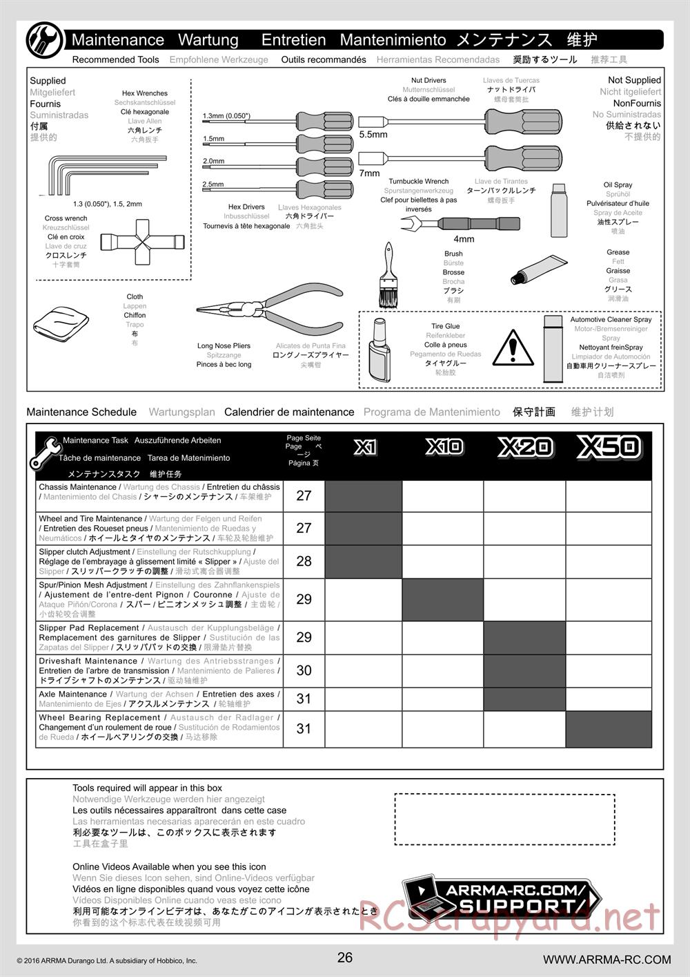 ARRMA - Granite BLX (2016) - Manual - Page 26