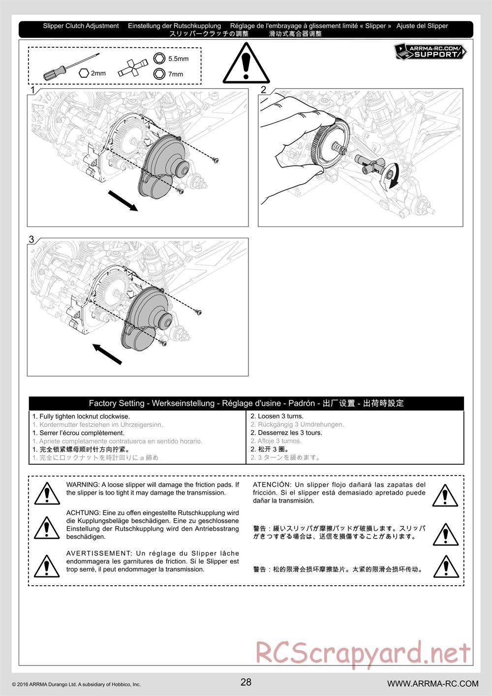 ARRMA - Granite BLX (2016) - Manual - Page 28