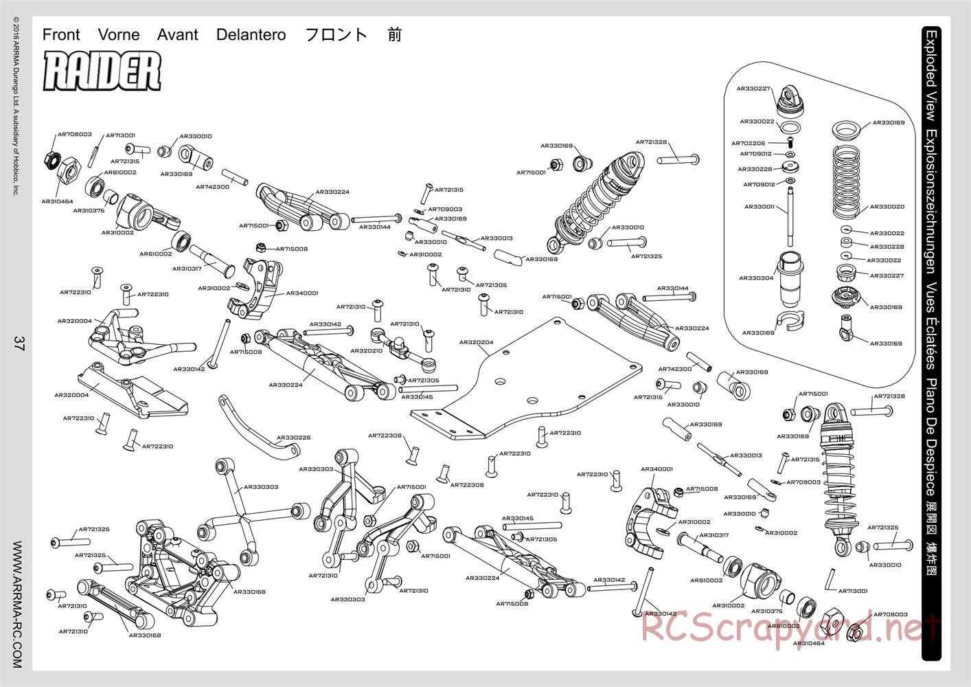 ARRMA - Granite BLX (2016) - Manual - Page 37