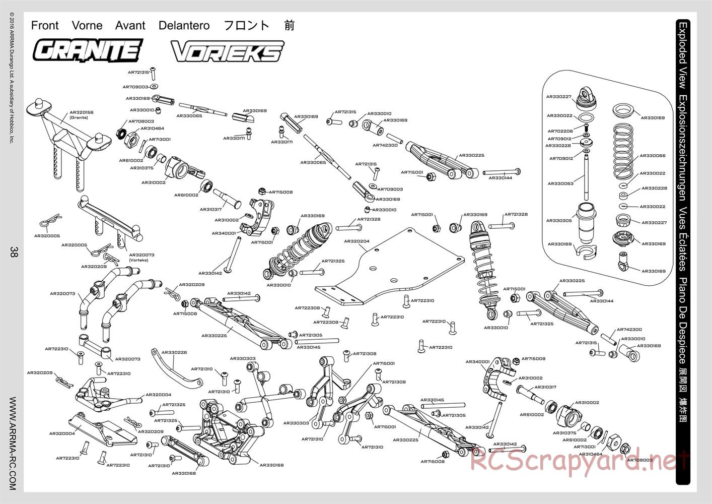 ARRMA - Granite BLX (2016) - Manual - Page 38