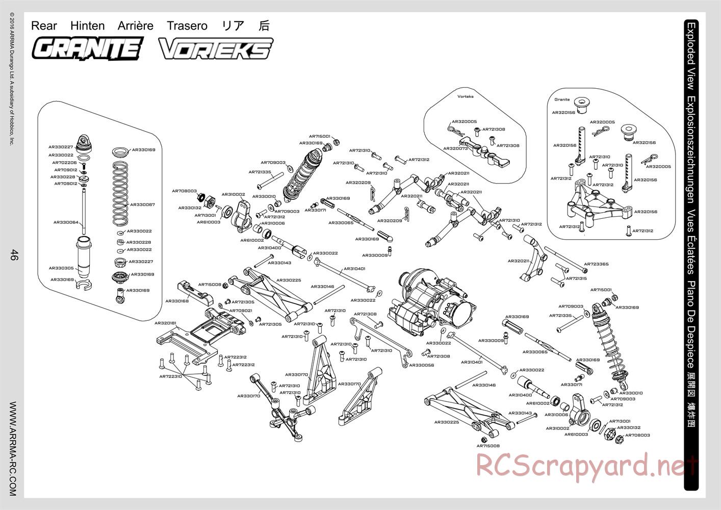 ARRMA - Granite BLX (2016) - Manual - Page 46