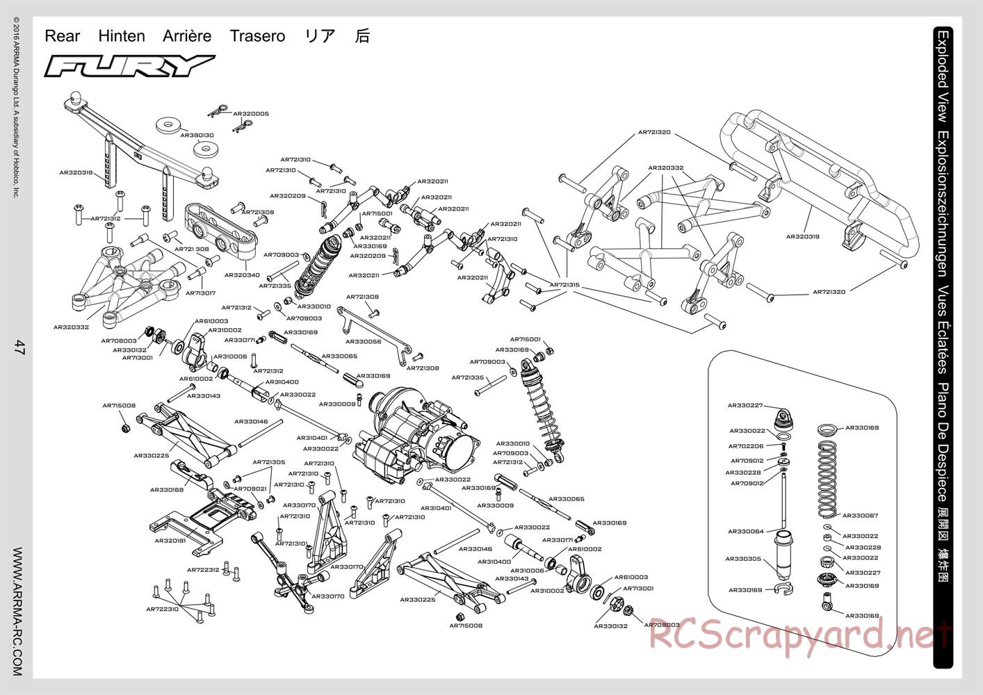 ARRMA - Granite BLX (2016) - Manual - Page 47