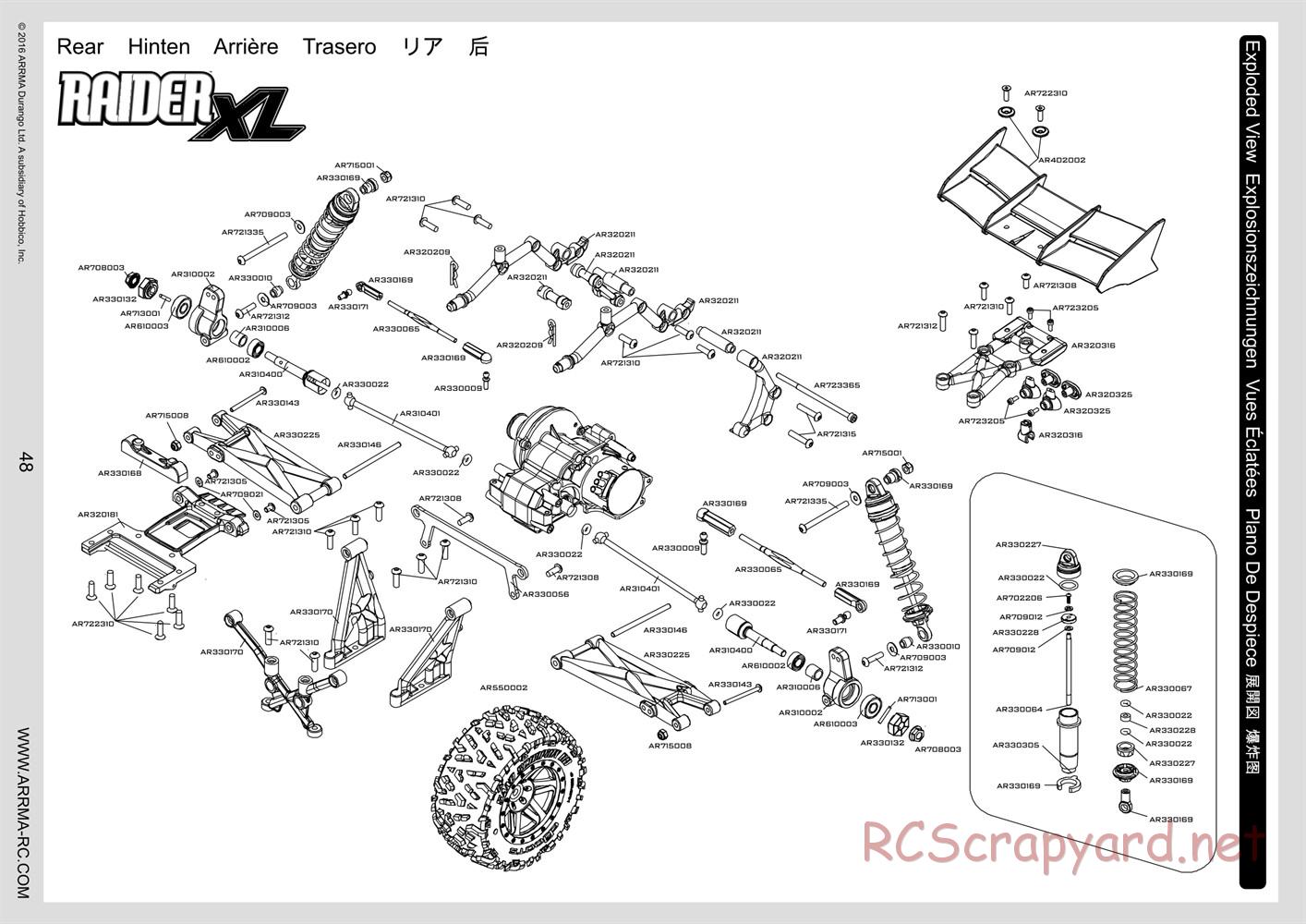 ARRMA - Raider BLX (2014) - Manual - Page 48