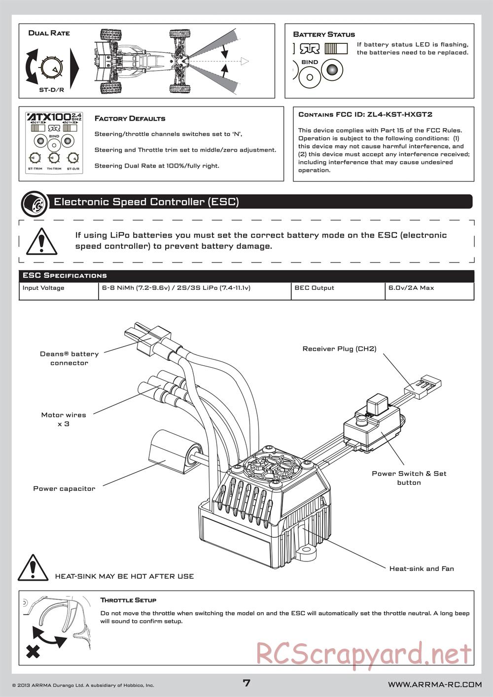 ARRMA - Granite BLX (2013) - Manual - Page 7