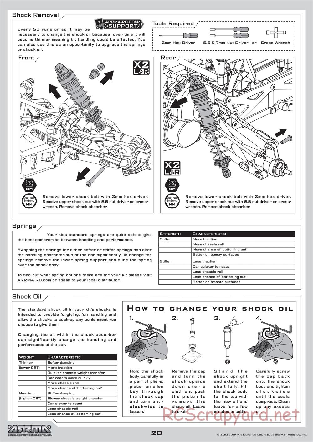 ARRMA - Raider BLX (2013) - Manual - Page 20