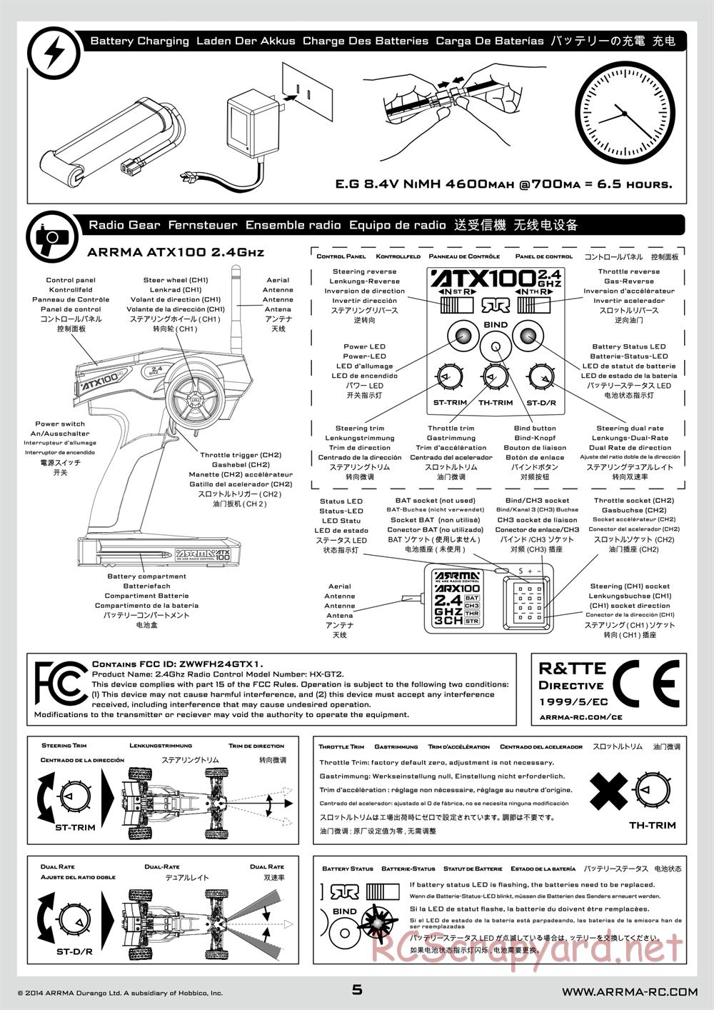 ARRMA - Granite BLX (2014) - Manual - Page 5