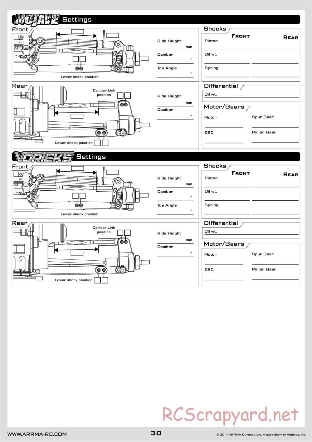 ARRMA - Granite BLX (2014) - Manual - Page 30