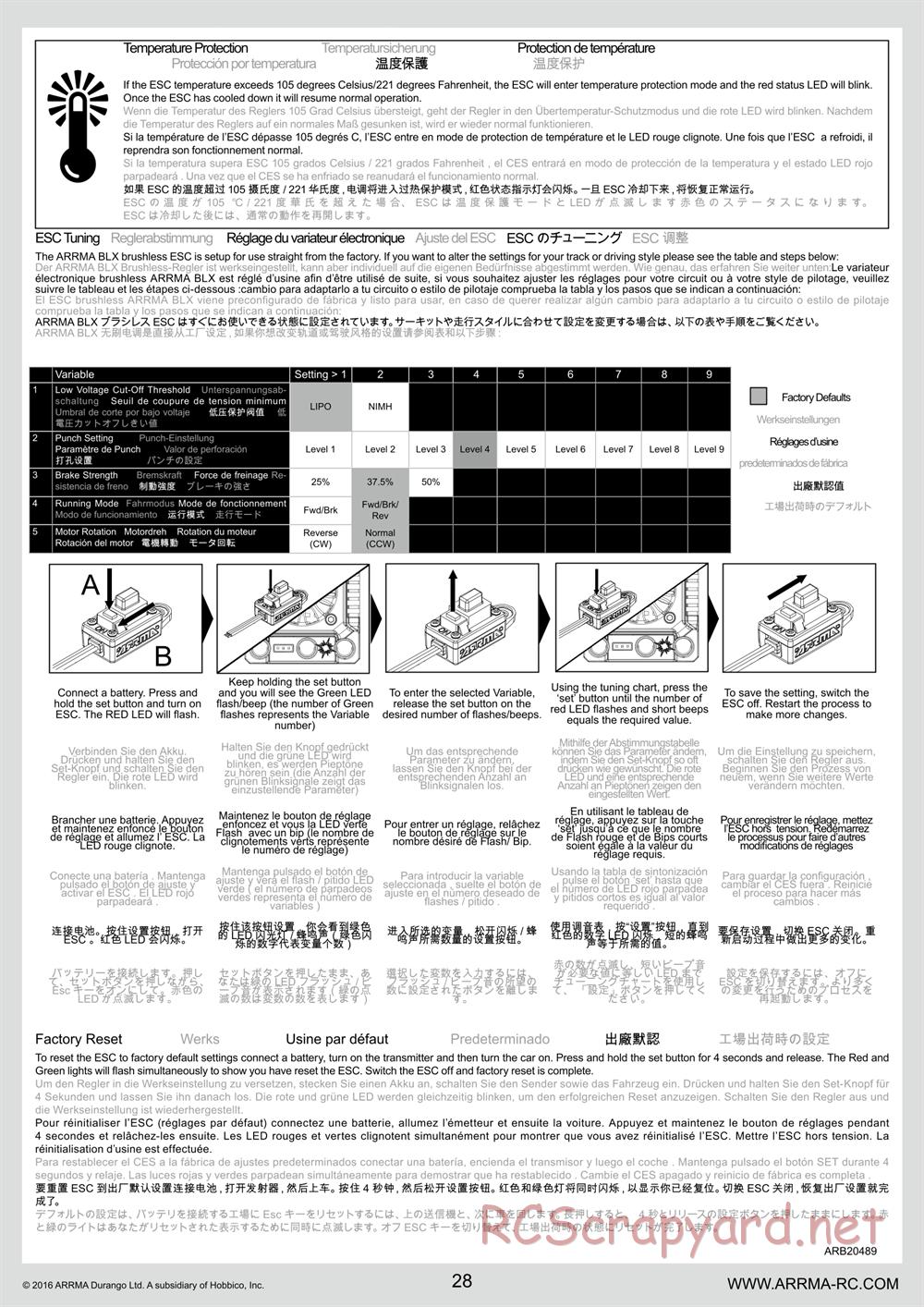 ARRMA - Senton 6S BLX (2016) - Manual - Page 28