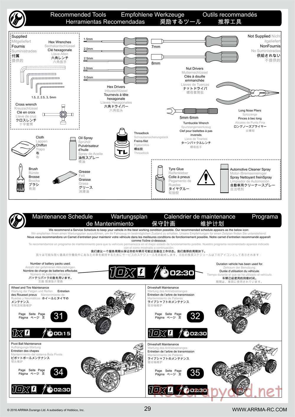 ARRMA - Senton 6S BLX (2016) - Manual - Page 29