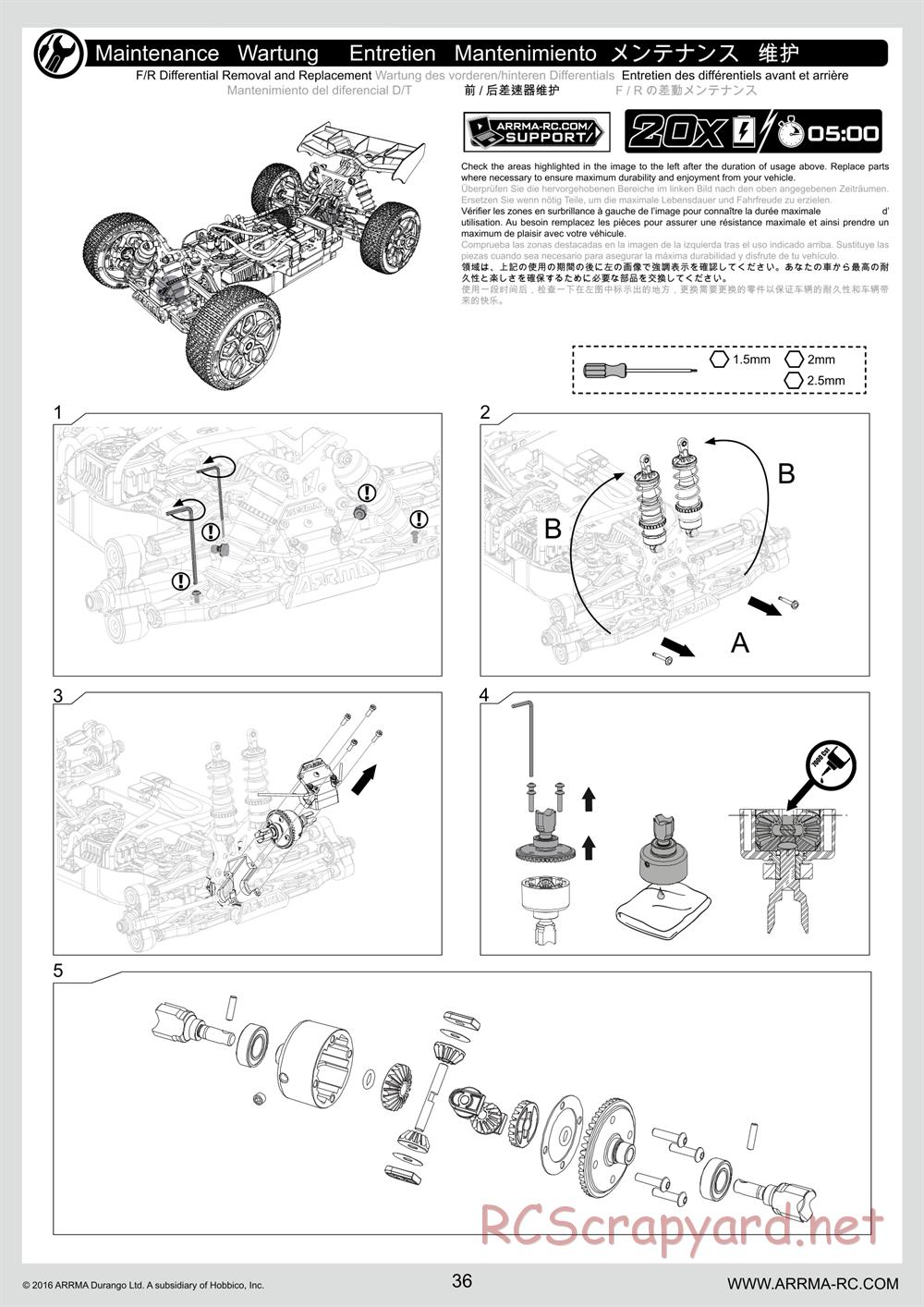 ARRMA - Senton 6S BLX (2016) - Manual - Page 36