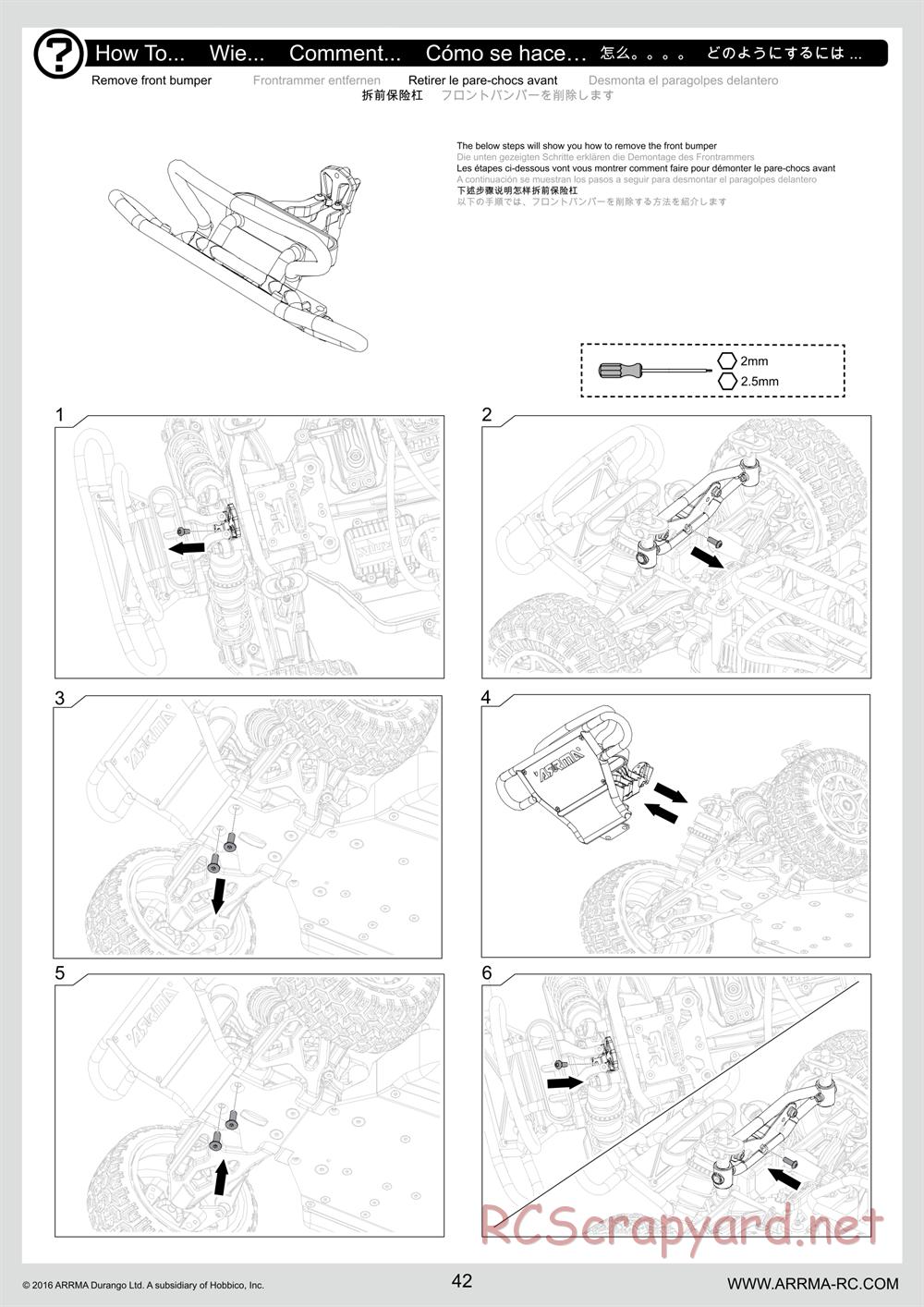 ARRMA - Senton 6S BLX (2016) - Manual - Page 42