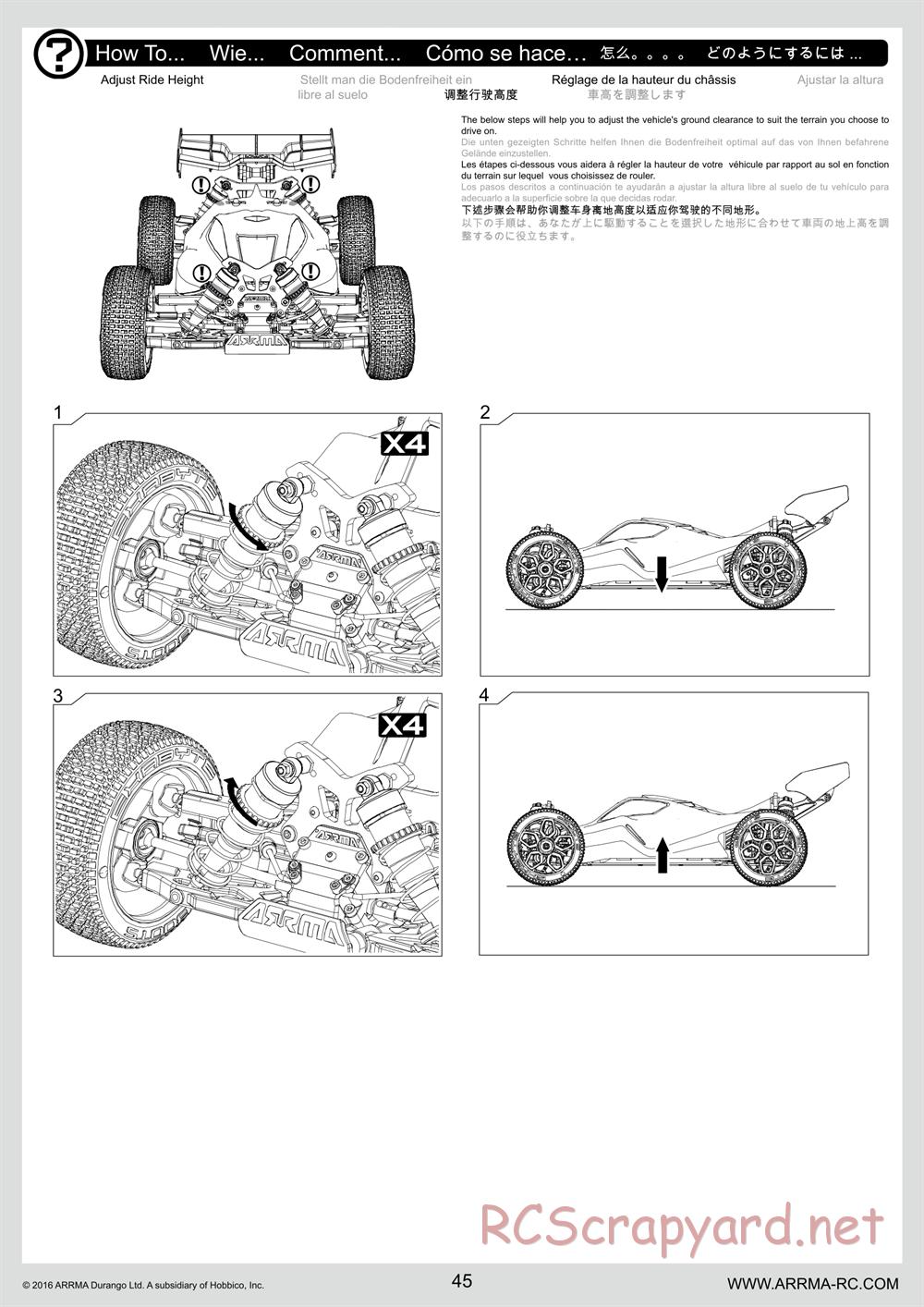 ARRMA - Senton 6S BLX (2016) - Manual - Page 45