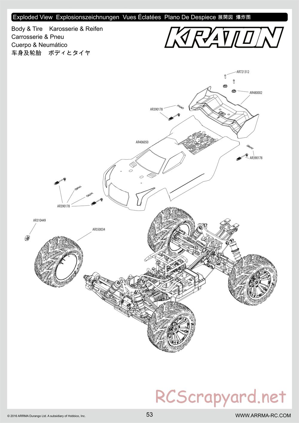 ARRMA - Senton 6S BLX (2016) - Manual - Page 53