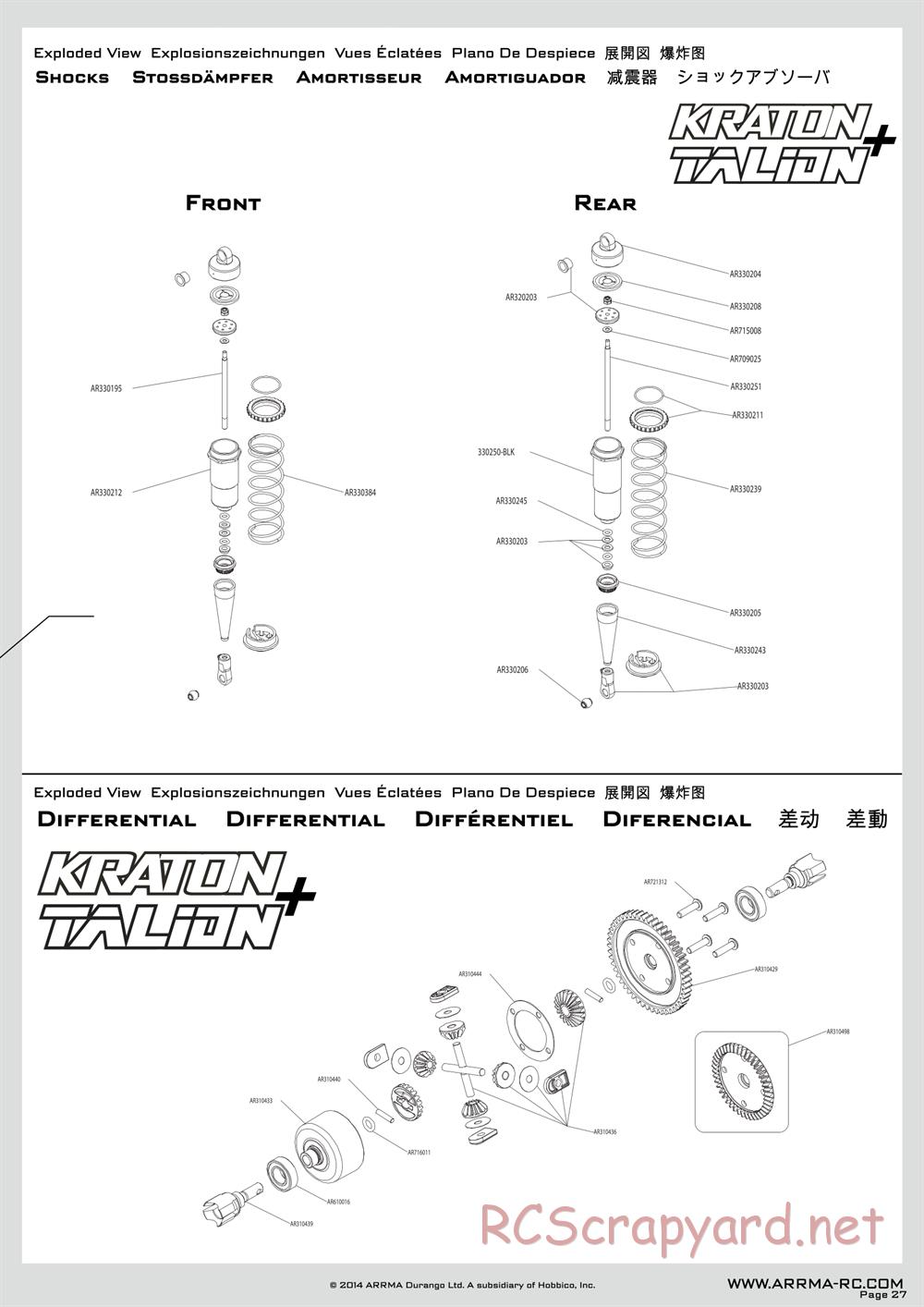 ARRMA - Typhon 6S BLX (2014) - Manual - Page 27