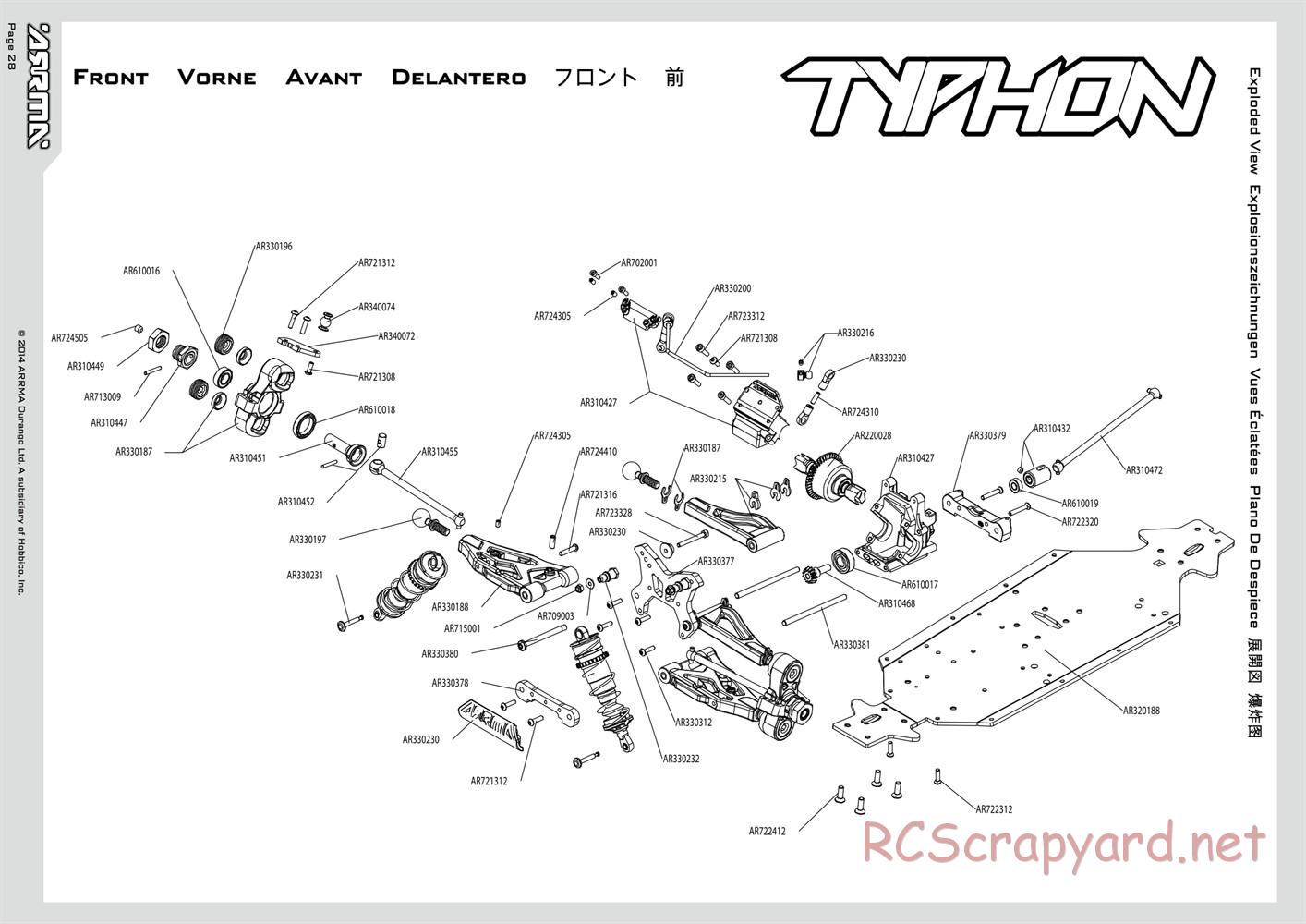 ARRMA - Typhon 6S BLX (2014) - Manual - Page 28