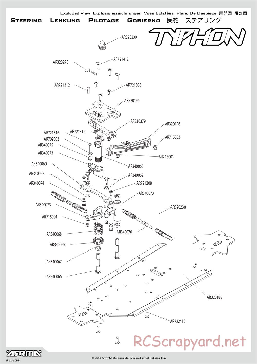 ARRMA - Typhon 6S BLX (2014) - Manual - Page 36