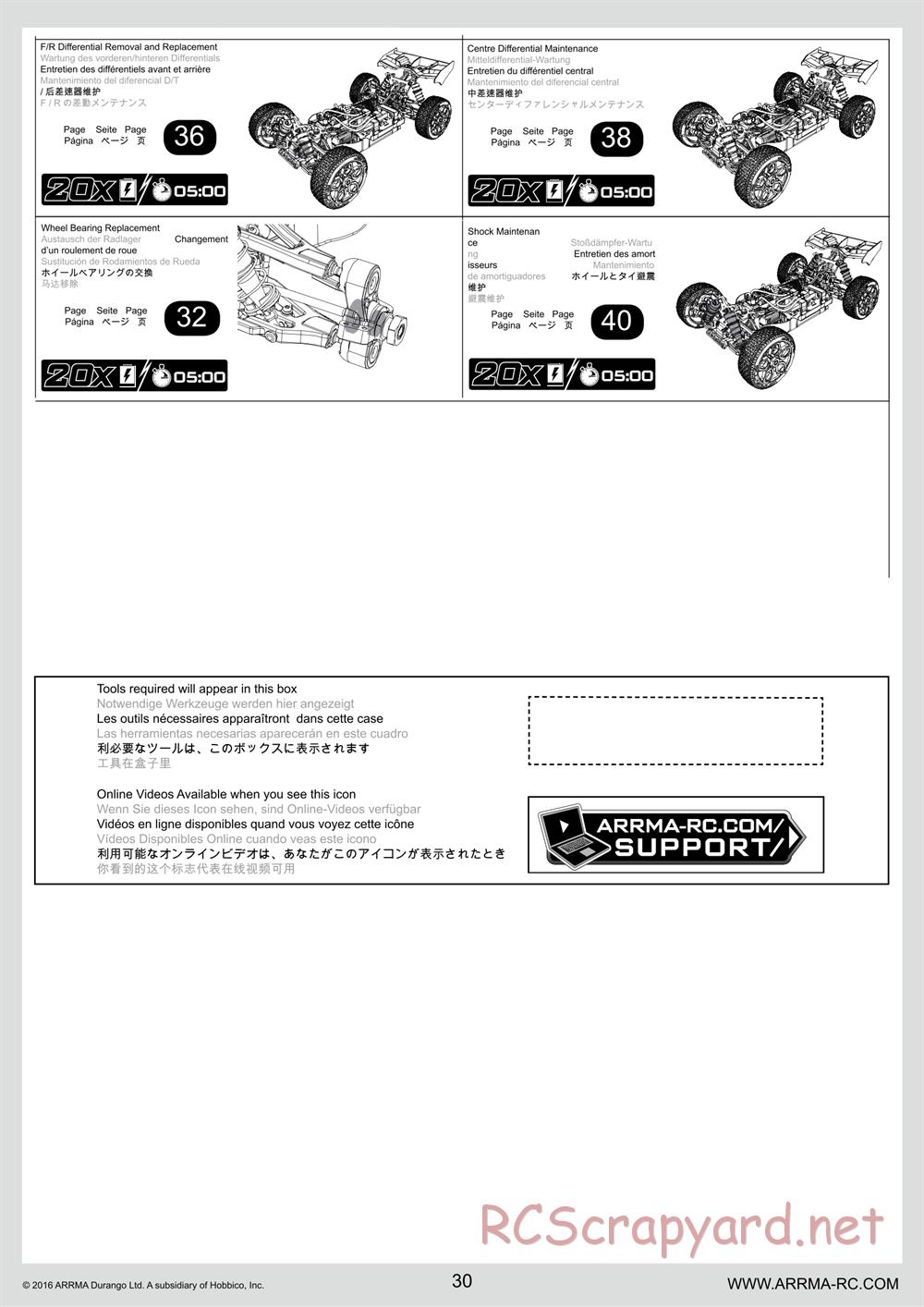 ARRMA - Typhon 6S BLX (2016) - Manual - Page 30