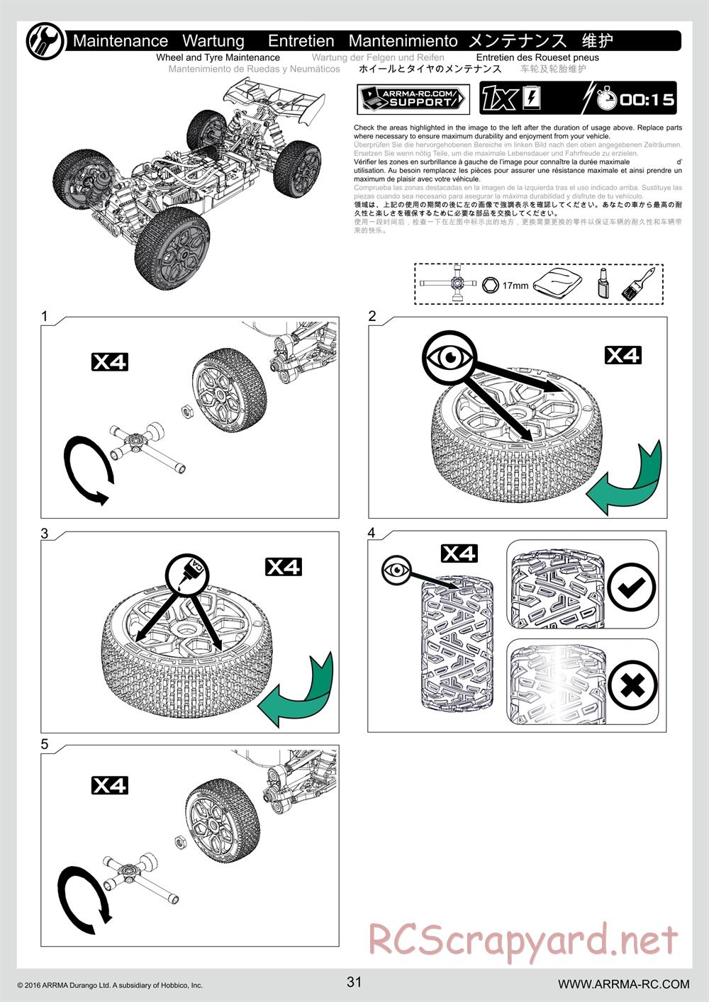 ARRMA - Typhon 6S BLX (2016) - Manual - Page 31