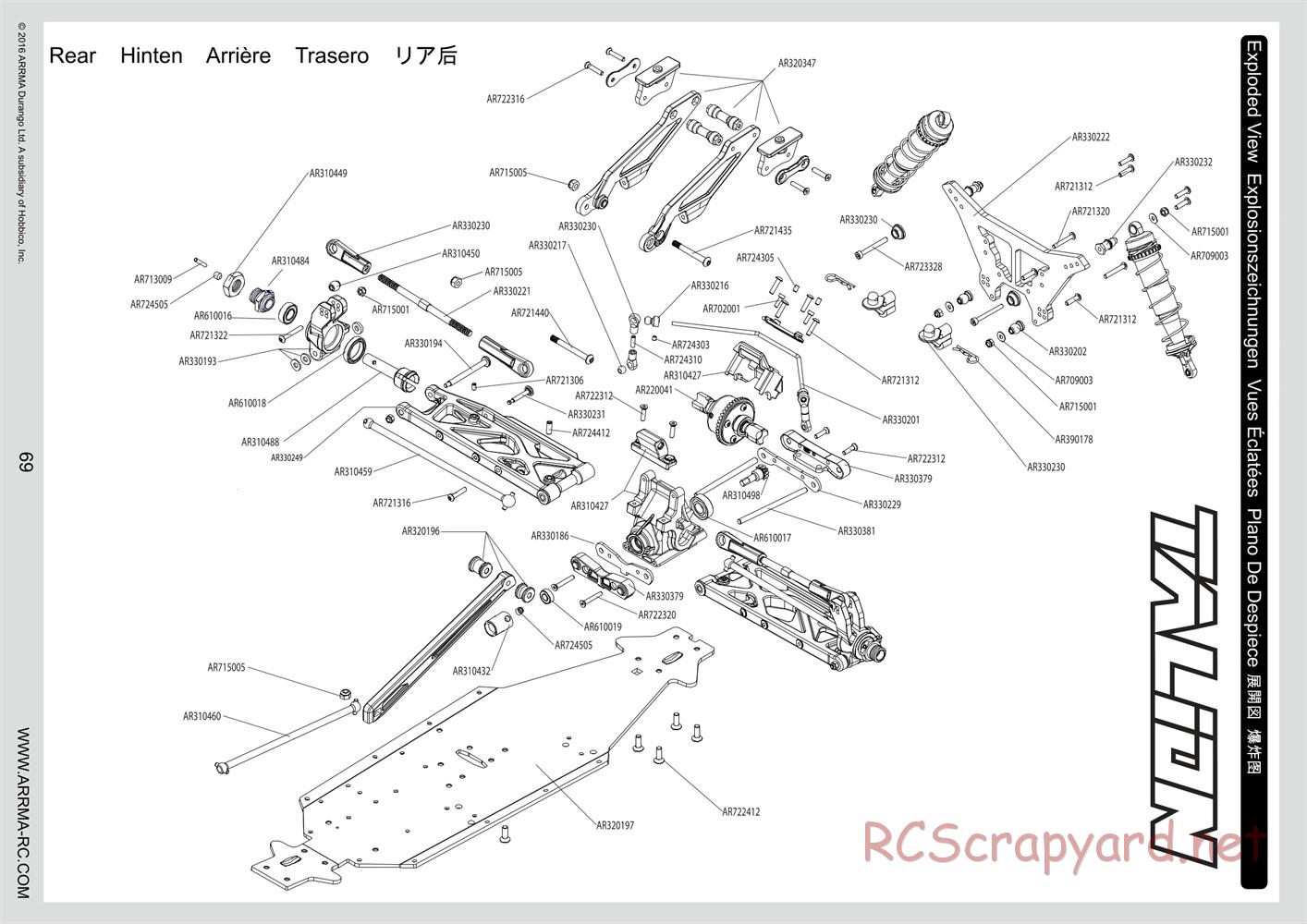 ARRMA - Typhon 6S BLX (2016) - Manual - Page 69