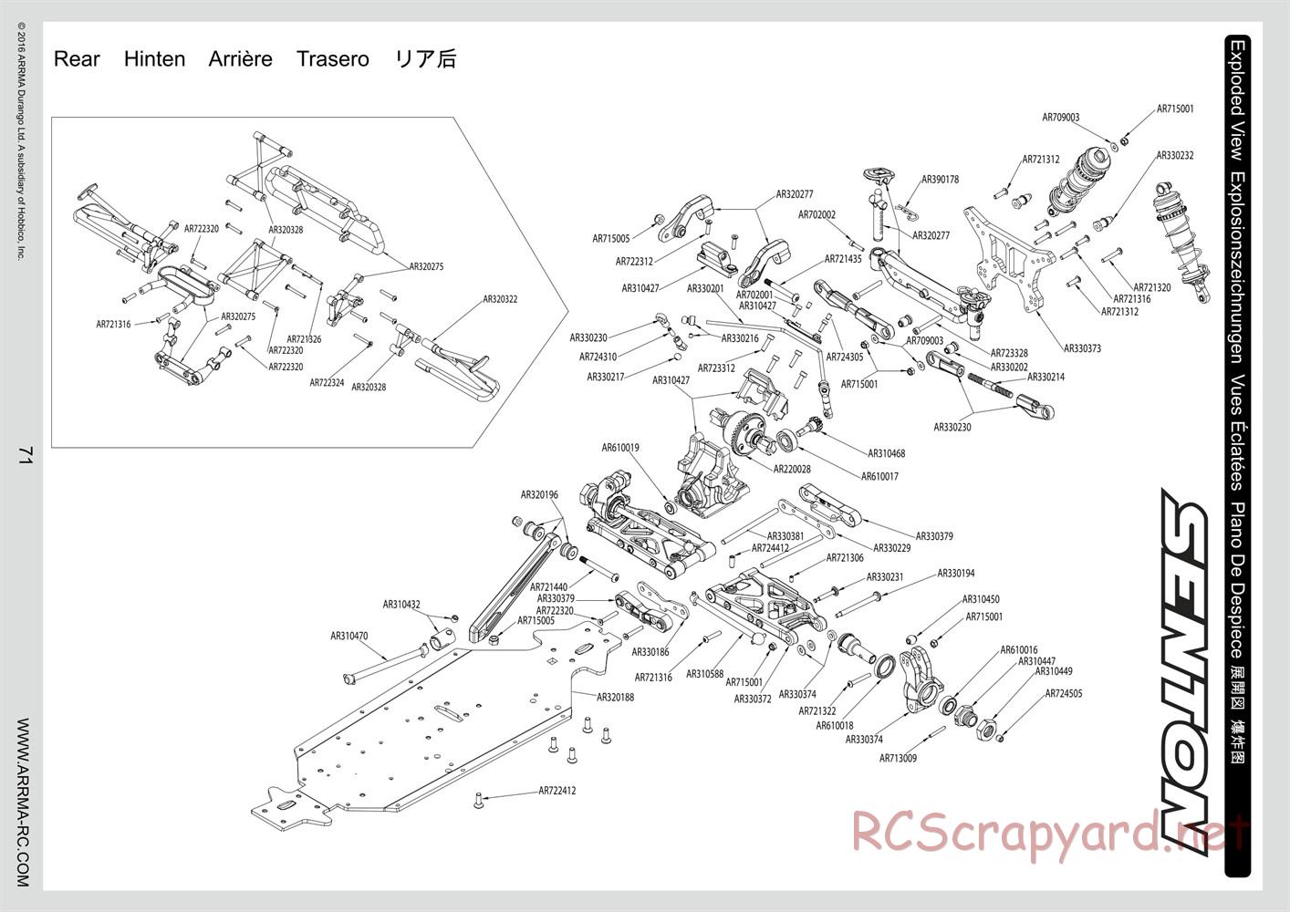 ARRMA - Typhon 6S BLX (2016) - Manual - Page 71