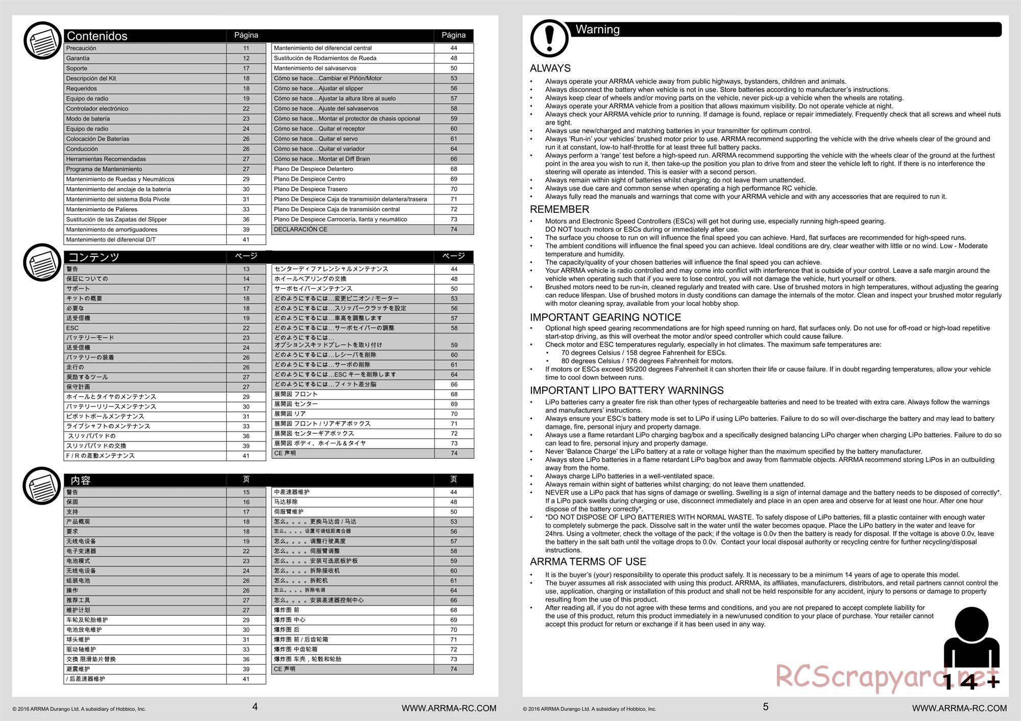 ARRMA - Fazon 6S BLX - Manual - Page 3