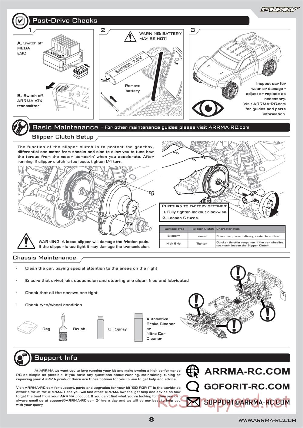 ARRMA - Fury (2010) - Manual - Page 8