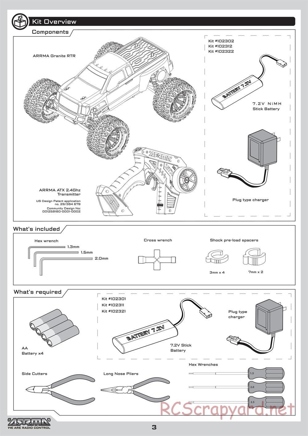 ARRMA - Granite (2011) - Manual - Page 3