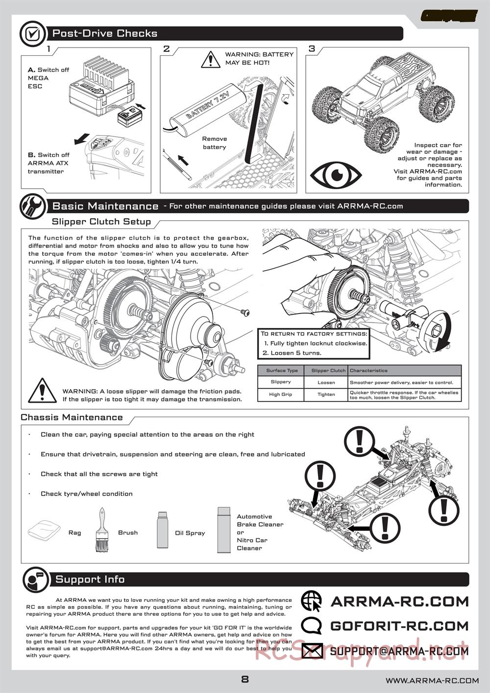 ARRMA - Granite (2011) - Manual - Page 8