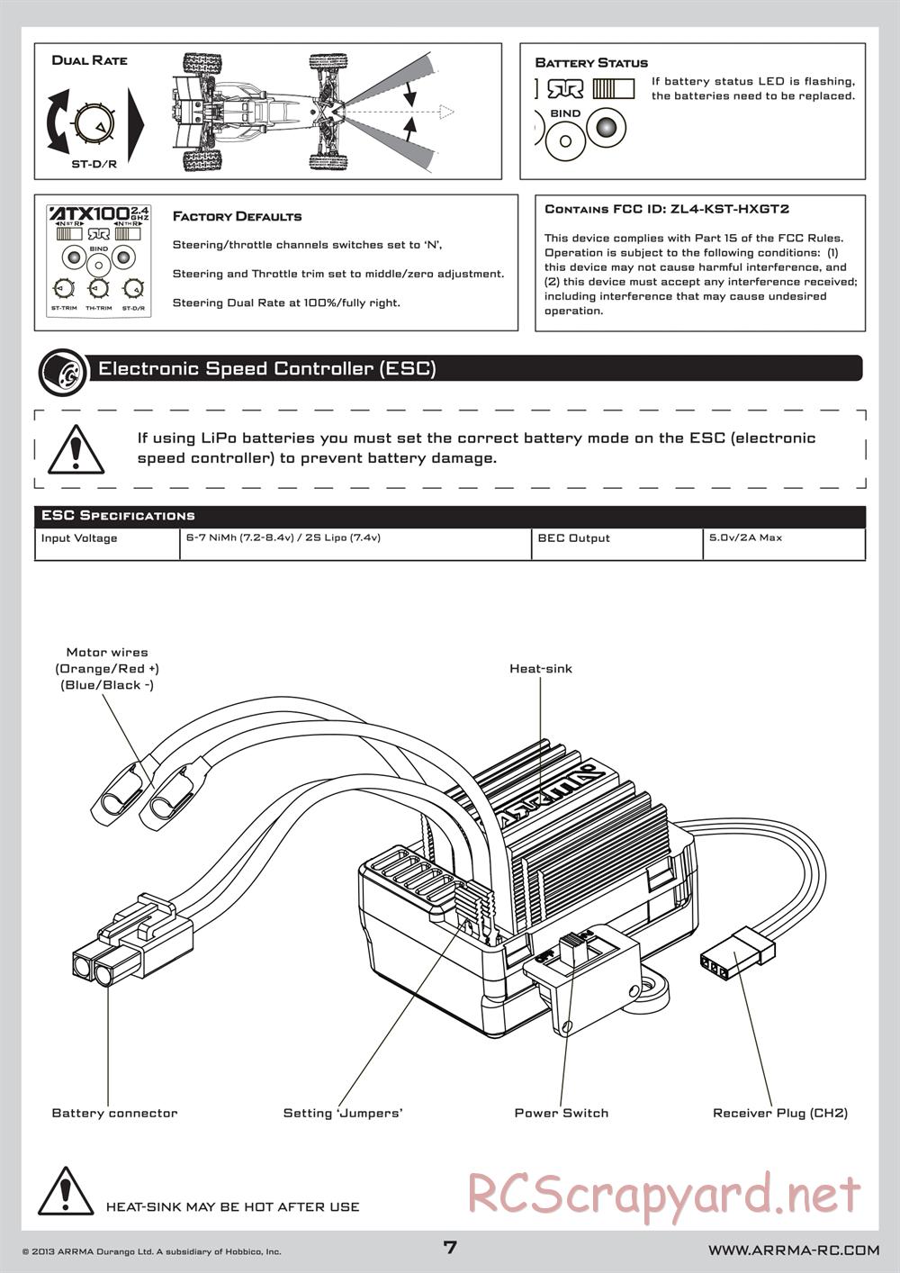 ARRMA - Granite Mega (2013) - Manual - Page 7