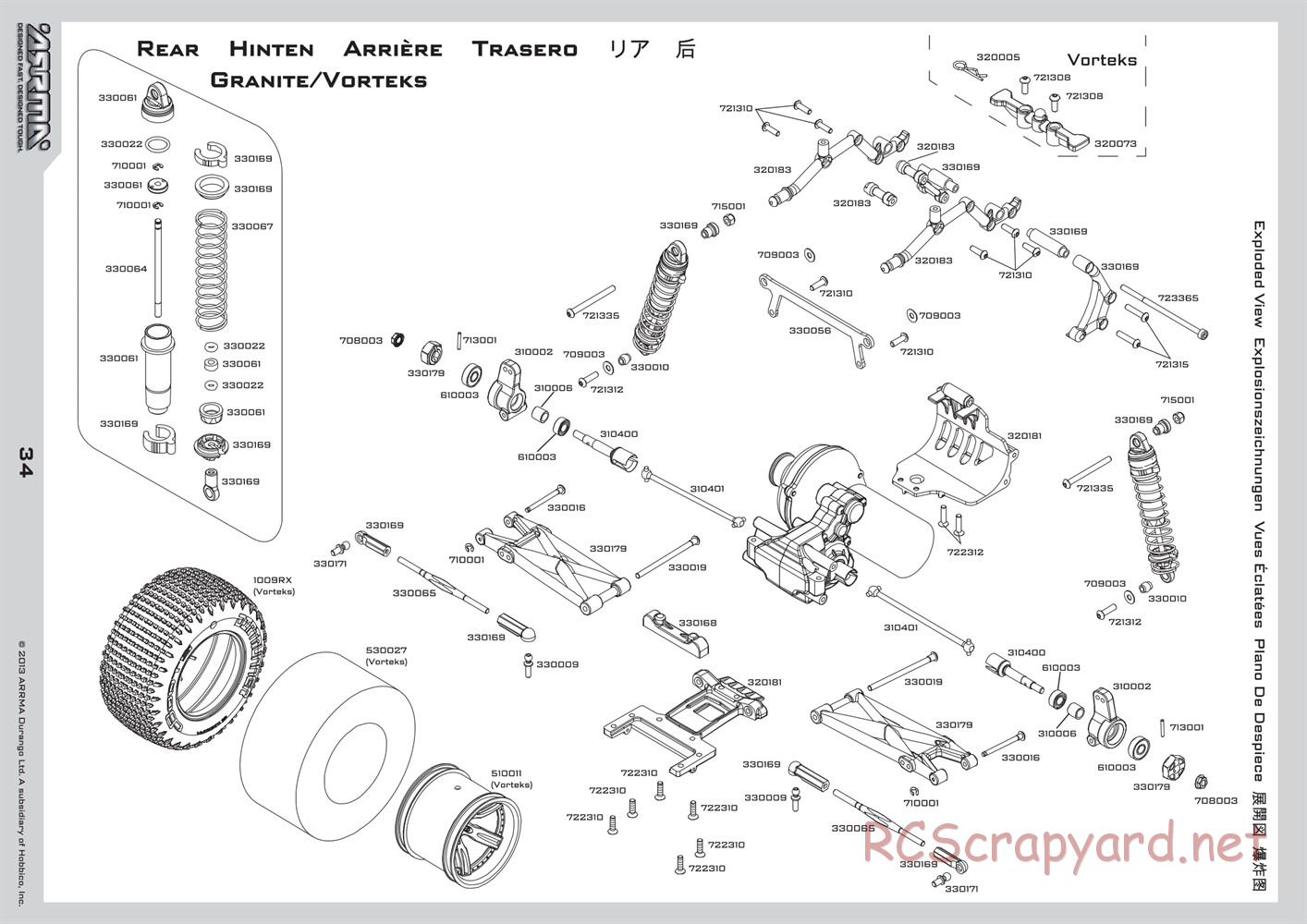 ARRMA - Vorteks Mega (2013) - Manual - Page 34