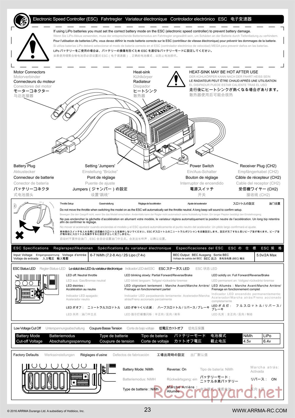 ARRMA - Vorteks Mega (2016) - Manual - Page 23