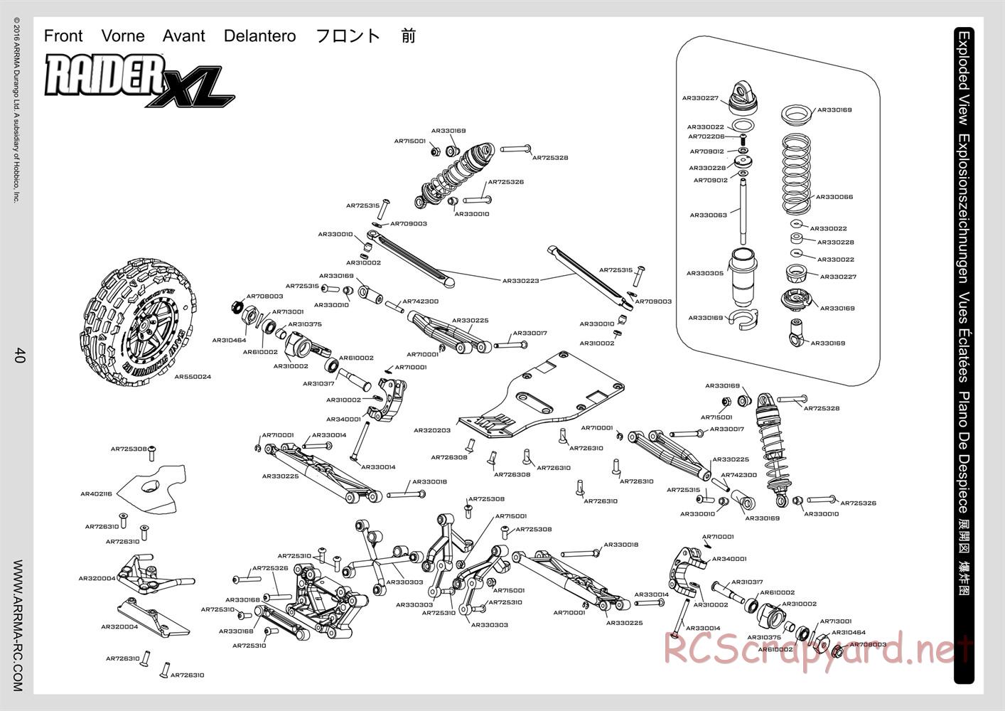 ARRMA - Granite Mega (2016) - Manual - Page 40