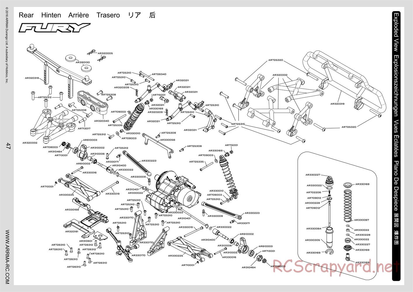 ARRMA - Raider Mega (2016) - Manual - Page 47