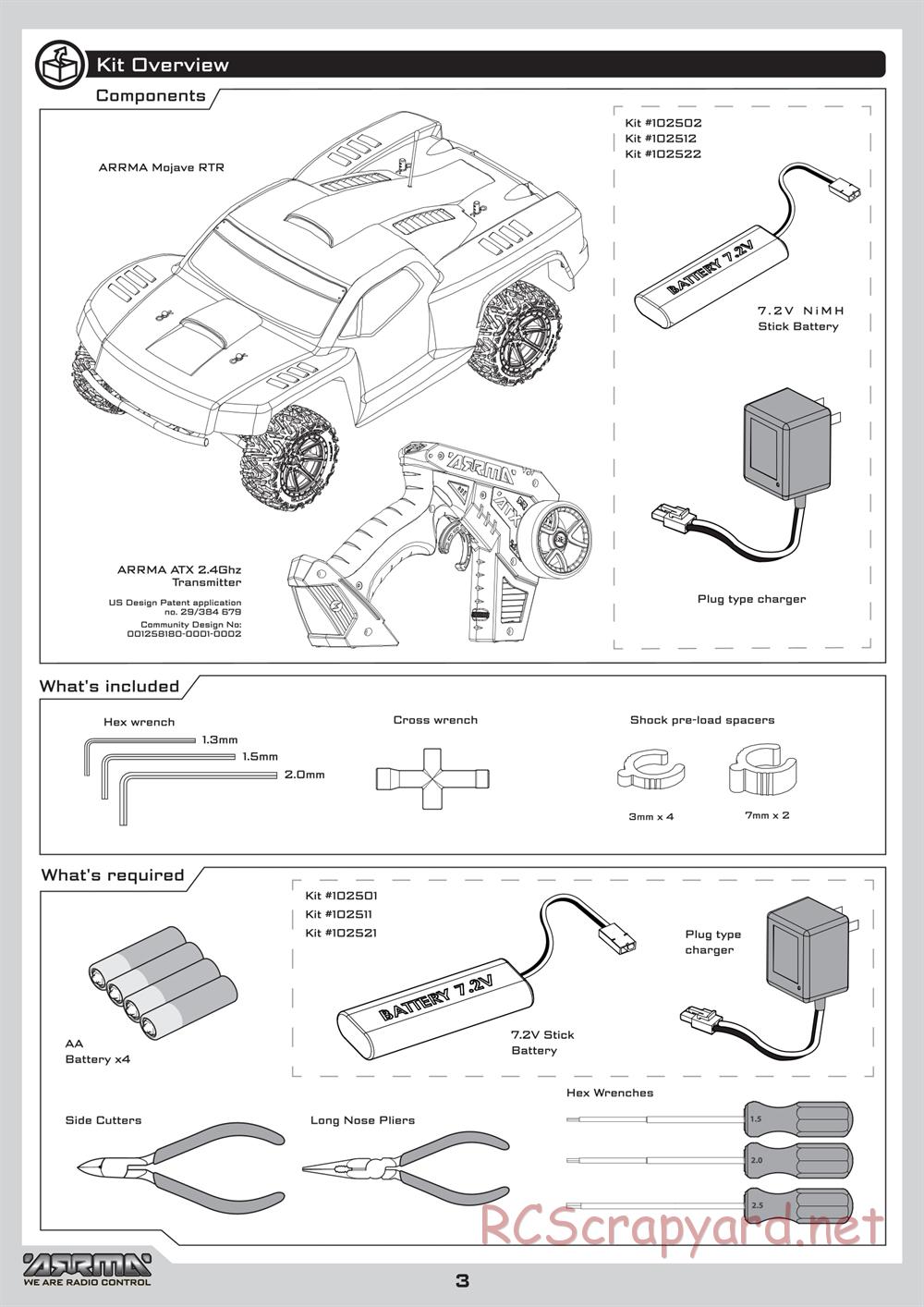 ARRMA - Mojave Mega (2010) - Manual - Page 3