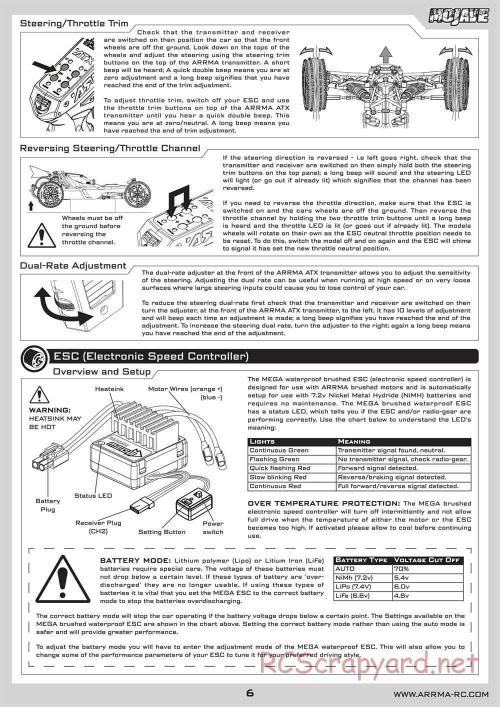 ARRMA - Mojave Mega (2010) - Manual - Page 6