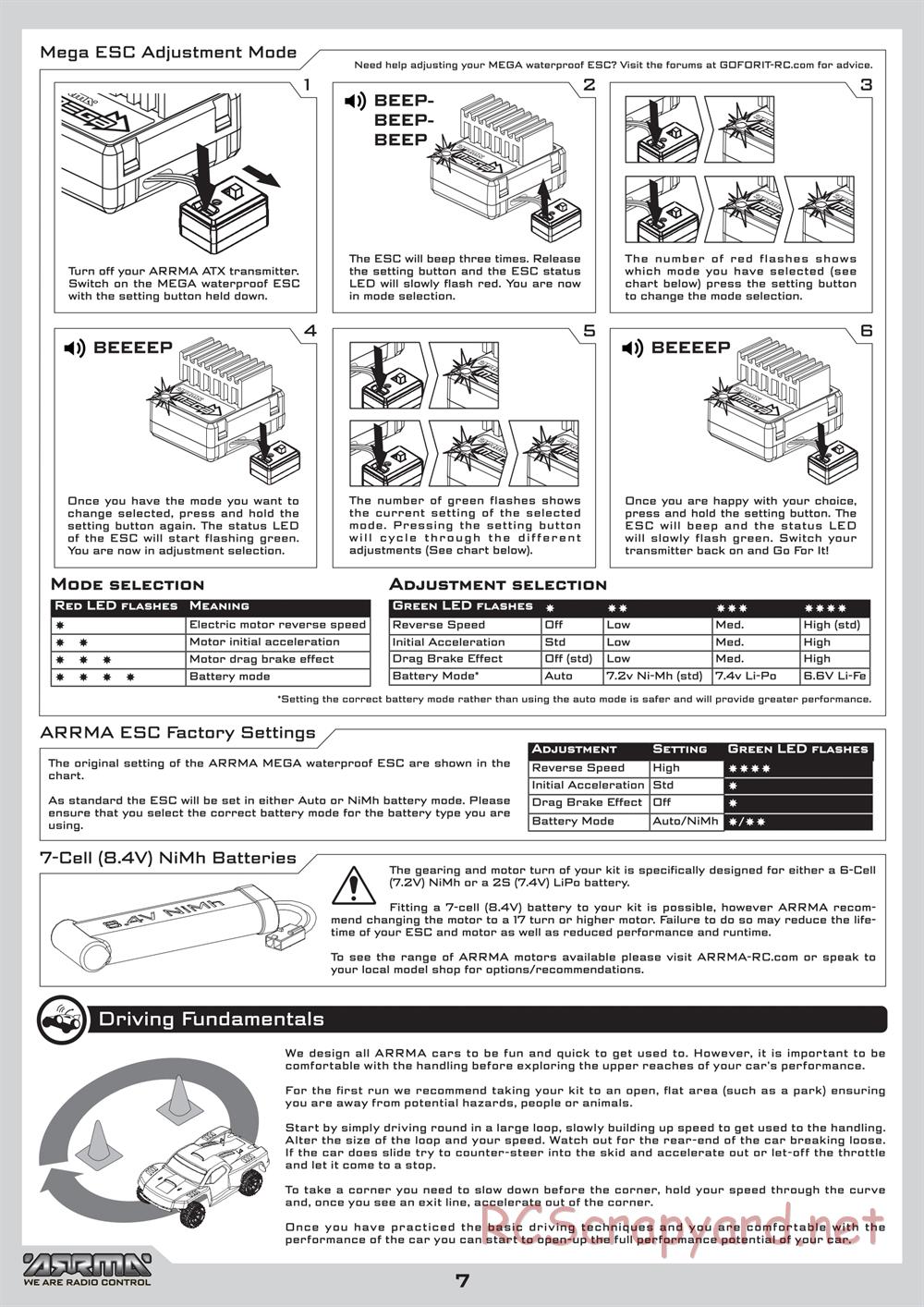 ARRMA - Mojave Mega (2010) - Manual - Page 7