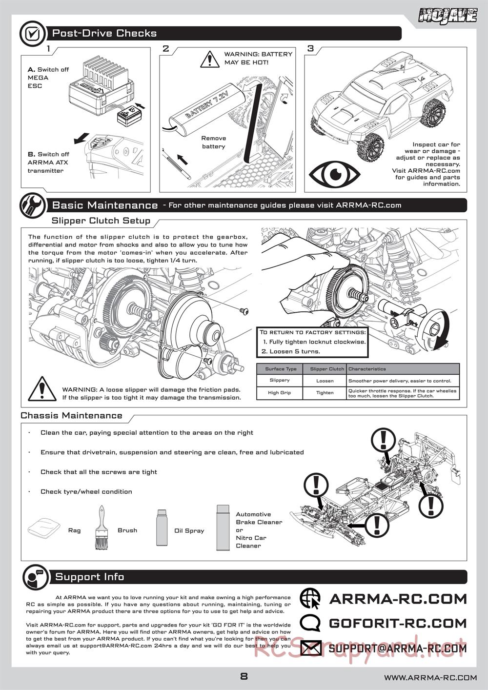 ARRMA - Mojave Mega (2010) - Manual - Page 8