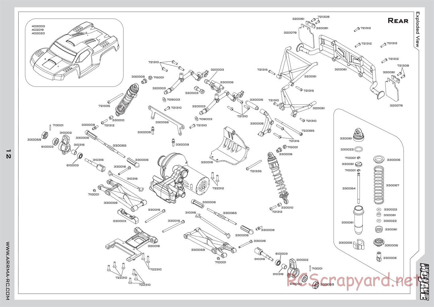 ARRMA - Mojave Mega (2010) - Manual - Page 12