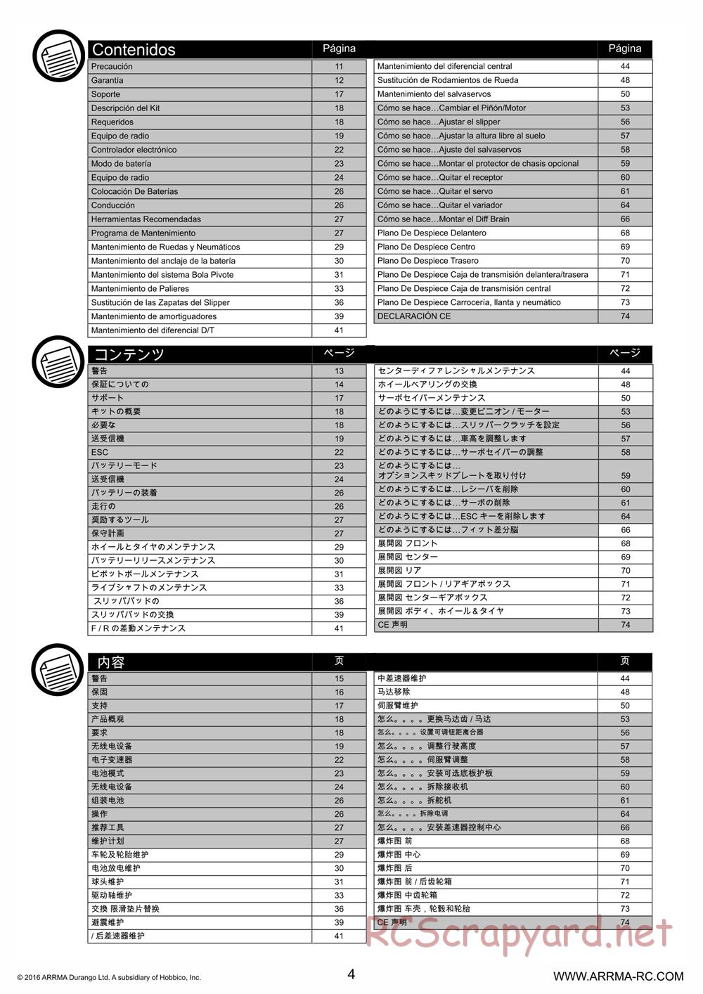 ARRMA - Nero 6S BLX - Manual - Page 4