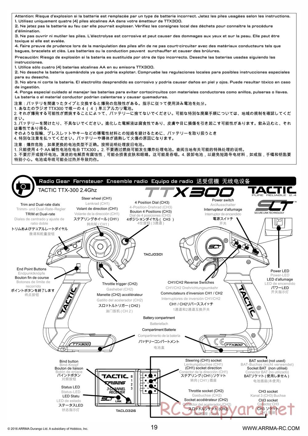 ARRMA - Nero 6S BLX - Manual - Page 19